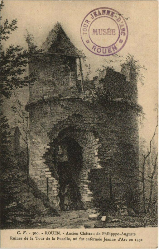 Carte postale ancienne Rouen - Ancien chateau à Rouen