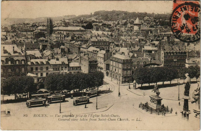 Carte postale ancienne Rouen - Vue générale à Rouen