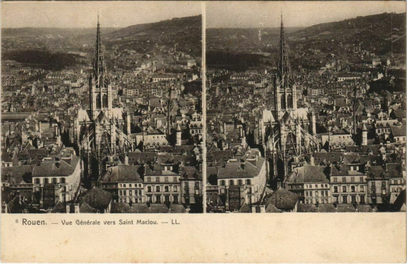 Carte postale ancienne Rouen - Vue générale à Rouen