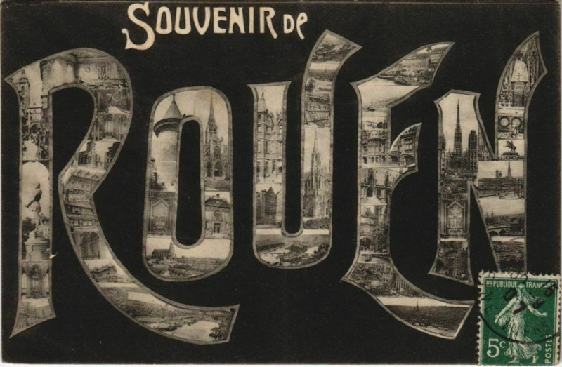 Carte postale ancienne Rouen - Souvenier de à Rouen