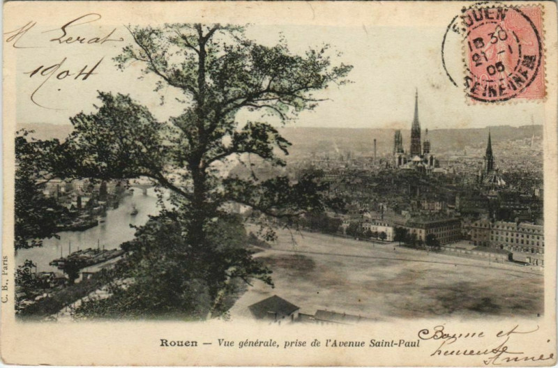 Carte postale ancienne Rouen - Vue générale à Rouen