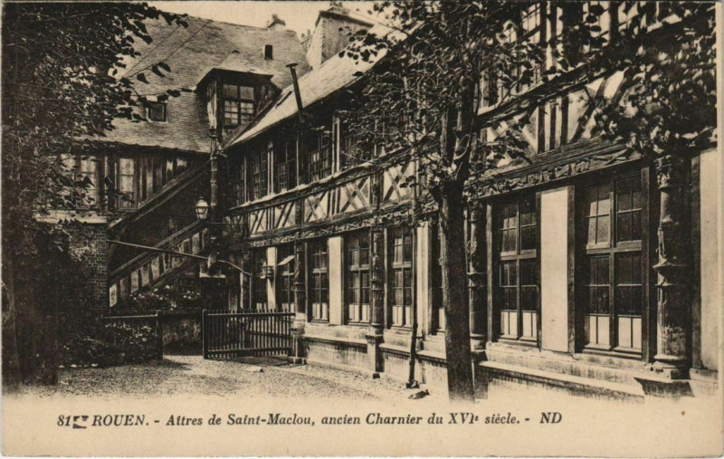 Carte postale ancienne Rouen - Aitres de Saint-maclou à Rouen