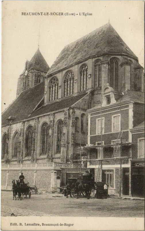Carte postale ancienne Beaumont-le-Roger L'Eglise à Beaumont-le-Roger