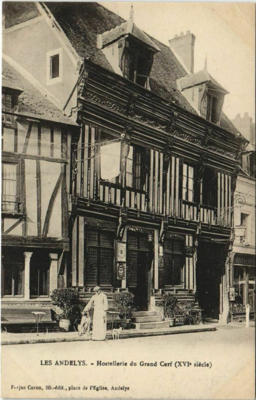 Carte postale ancienne Les Andelys Hostellerie du Grand Cerf aux Andelys