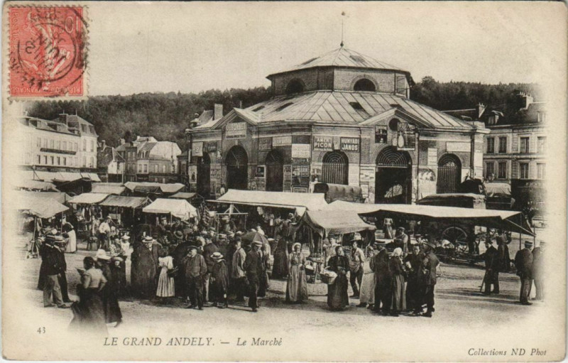 Carte postale ancienne Les Andelys Le Grand-Andely - Le Marche aux Andelys