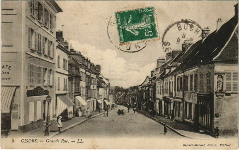 Carte postale ancienne Gisors Grande Rue à Gisors