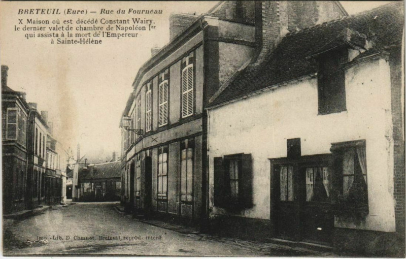 Carte postale ancienne Breteuil Rue du Fourneau à Breteuil