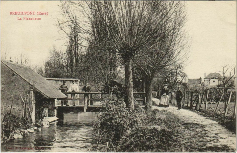 Carte postale ancienne Breuilpont La Planchette à Breuilpont