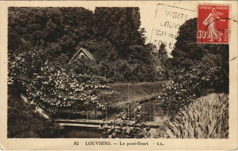 Carte postale ancienne Louviers Le Pont-Fleuri à Louviers