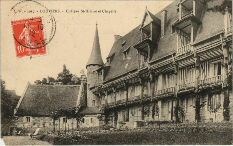 Carte postale ancienne Louviers Chateau Saint-Hilaire et Chapelle à Louviers