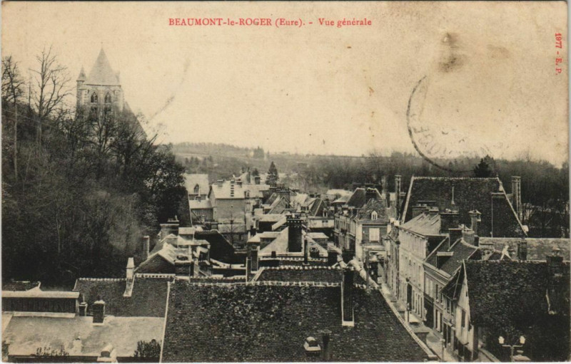 Carte postale ancienne Beaumont-le-Roger Vue Generale à Beaumont-le-Roger