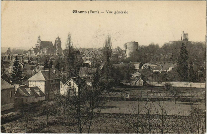 Carte postale ancienne Gisors Vue Generale à Gisors