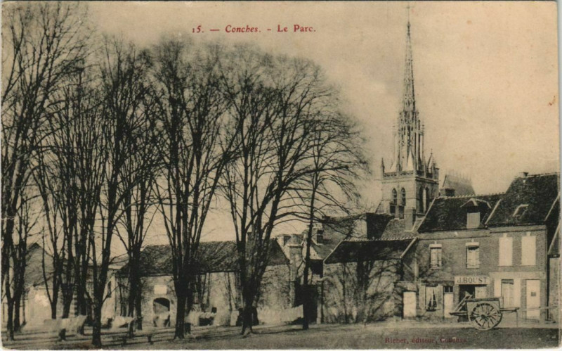 Carte postale ancienne Conches-en-Ouche Le Parc à Conches-en-Ouche