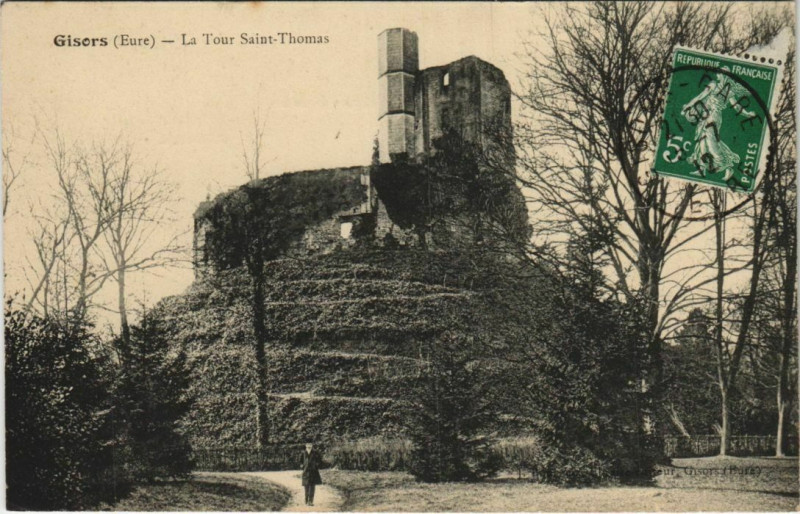 Carte postale ancienne Gisors La Tour Saint-Thomas à Gisors