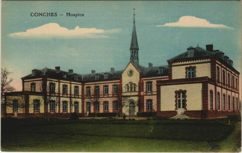 Carte postale ancienne Conches-en-Ouche Hospice à Conches-en-Ouche