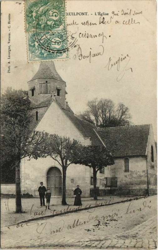 Carte postale ancienne Breuilpont L'Eglise à Breuilpont