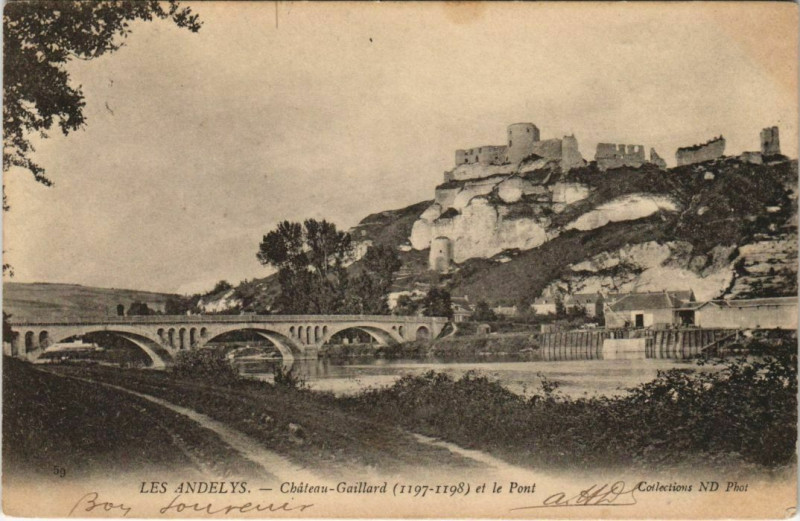 Carte postale ancienne Les Andelys Chateau Gaillard aux Andelys