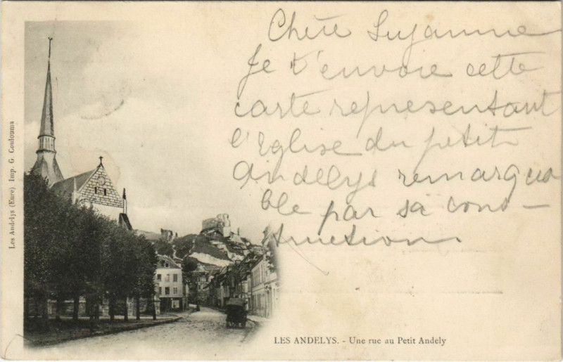 Carte postale ancienne Les Andelys Une Rue au Petit-Andely aux Andelys