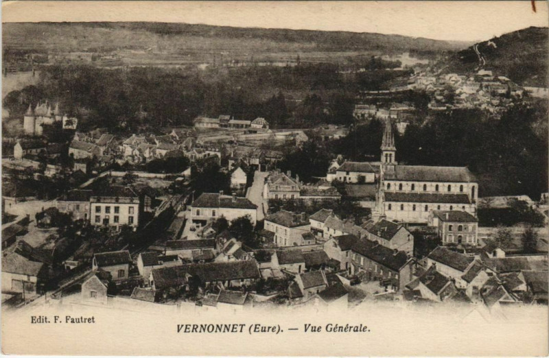 Carte postale ancienne Vernon Vernonnet - Vue Generale à Vernon
