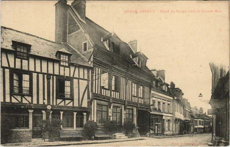 Carte postale ancienne Les Andelys Grand-Andely - Hotel du Grand Cerf aux Andelys