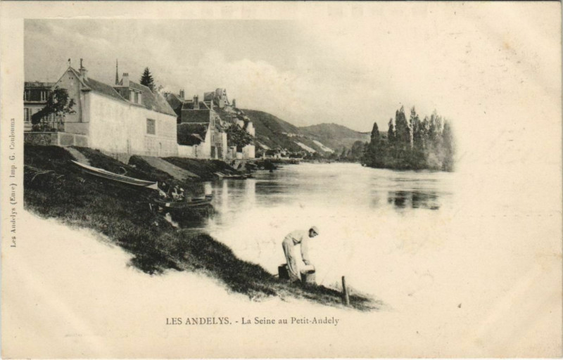 Carte postale ancienne Les Andelys Le Seine au Petit-Andely aux Andelys
