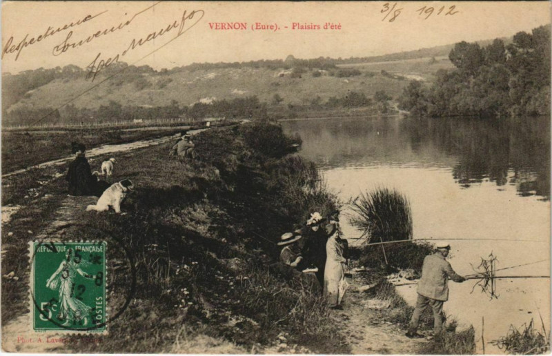 Carte postale ancienne Vernon Palaisirs d'Ete à Vernon