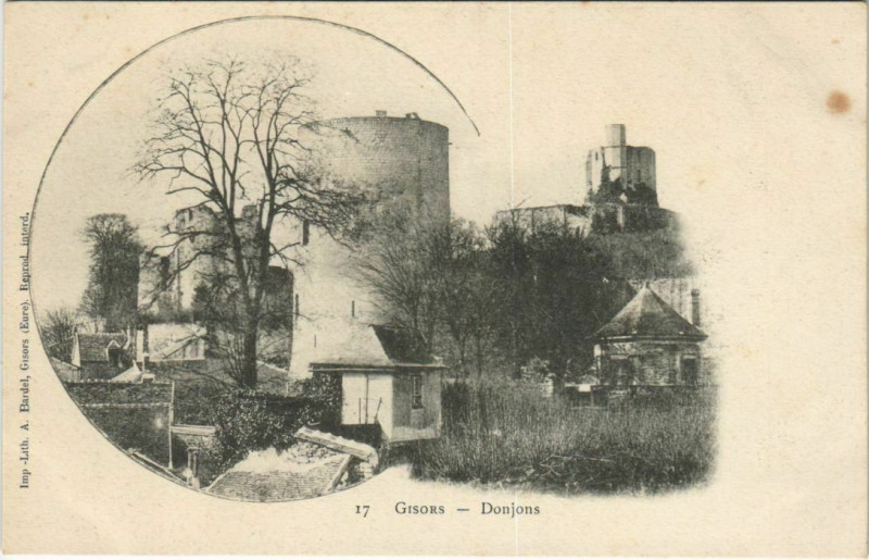 Carte postale ancienne Gisors Donjons à Gisors