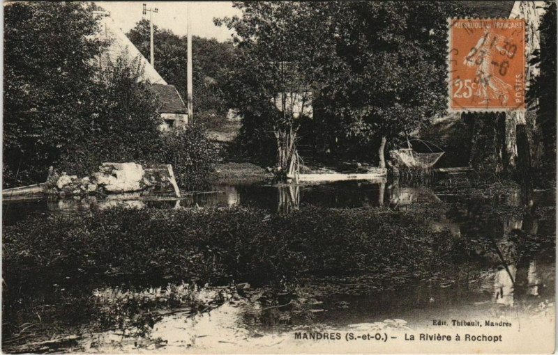 Carte postale ancienne Mandres La Riviere a Rochopt à Mandres