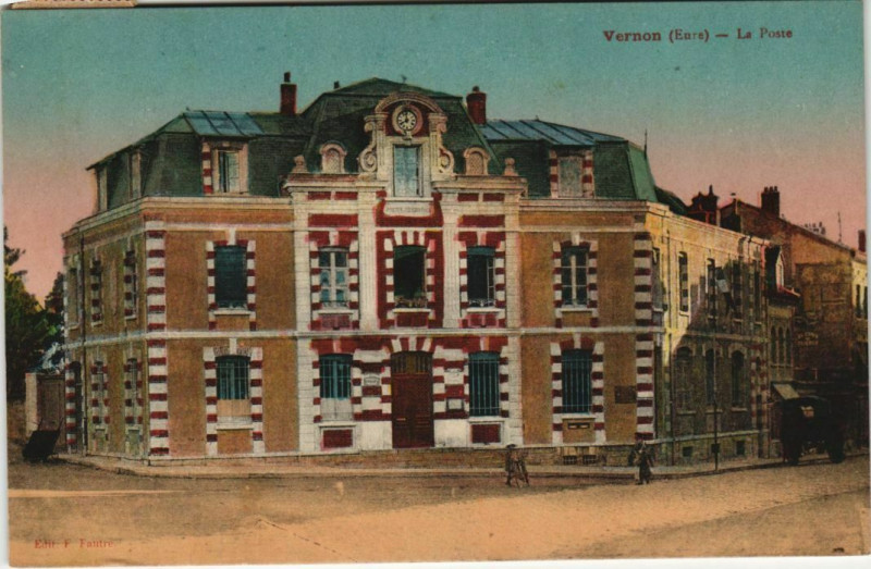 Carte postale ancienne Vernon La Poste à Vernon