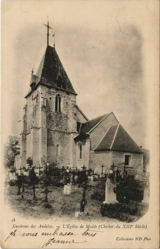 Carte postale ancienne Muids L'Eglise à Muids