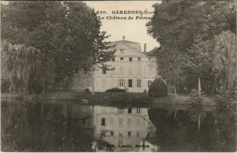 Carte postale ancienne Garennes-sur-Eure Le Chateau de Primart à Garennes-sur-Eure