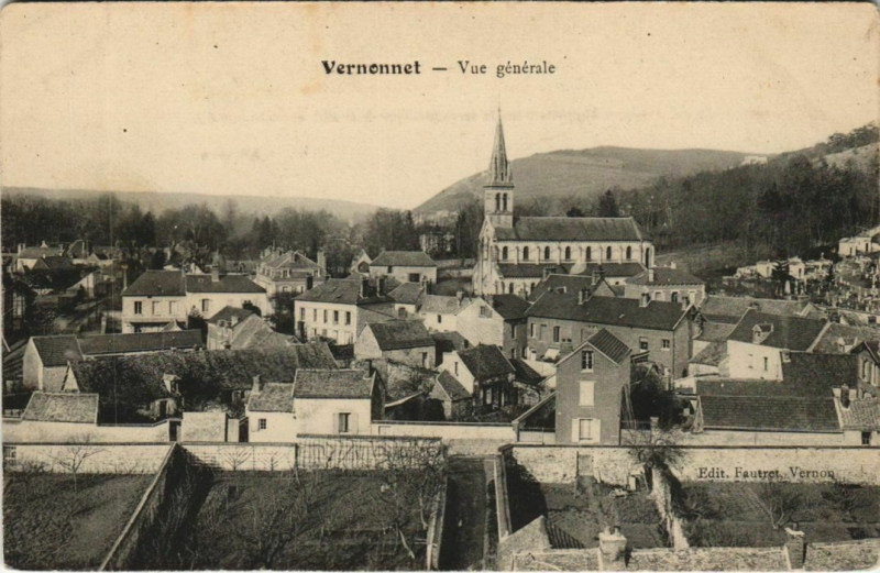 Carte postale ancienne Vernon Vernonnet - Vue Generale à Vernon