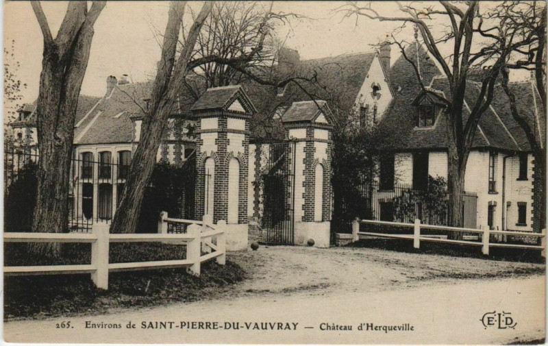 Carte postale ancienne Herqueville Chateau d'Herqueville à Herqueville