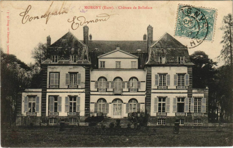 Carte postale ancienne Morgny Chateau de Belleface à Morgny
