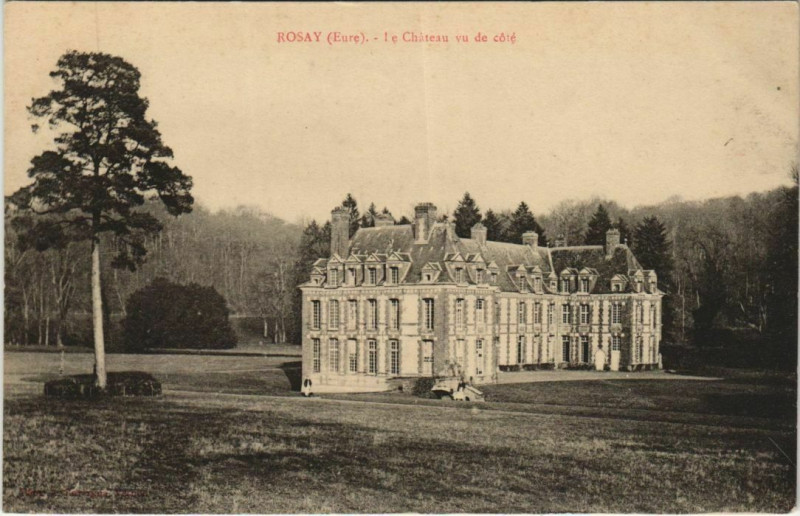 Carte postale ancienne Rosay-sur-Lieure Le Chateau vu de Cote à Rosay-sur-Lieure