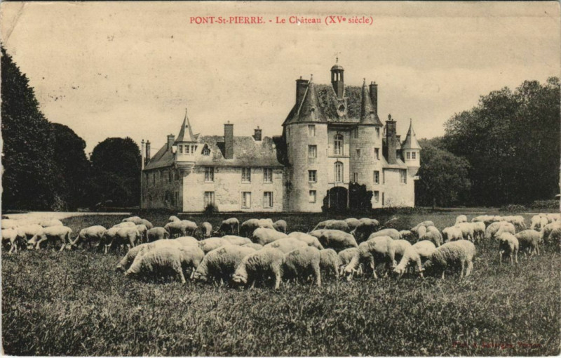 Carte postale ancienne Pont-Saint-Pierre Le Chateau à Pont-Saint-Pierre