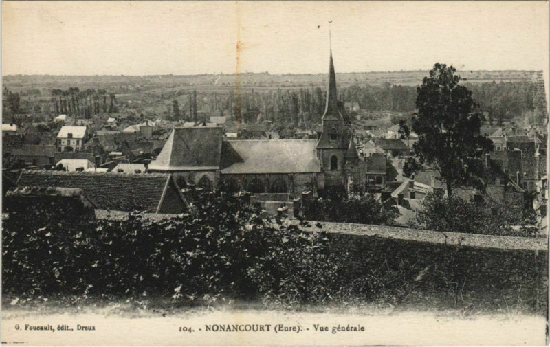 Carte postale ancienne Nonancourt Vue Generale à Nonancourt