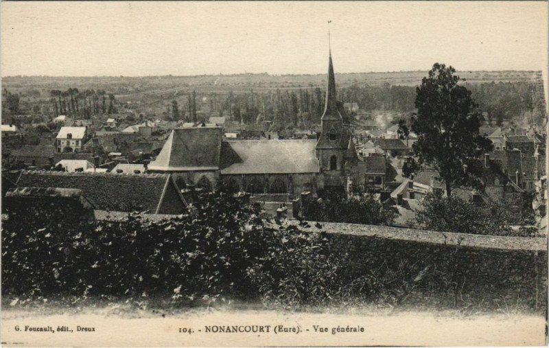 Carte postale ancienne Nonancourt Vue Generale à Nonancourt