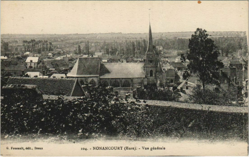 Carte postale ancienne Nonancourt Vue Generale à Nonancourt