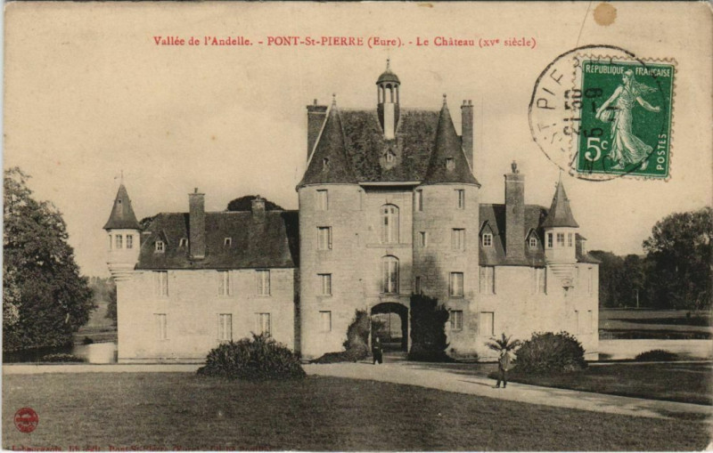 Carte postale ancienne Pont-Saint-Pierre Le Chateau à Pont-Saint-Pierre