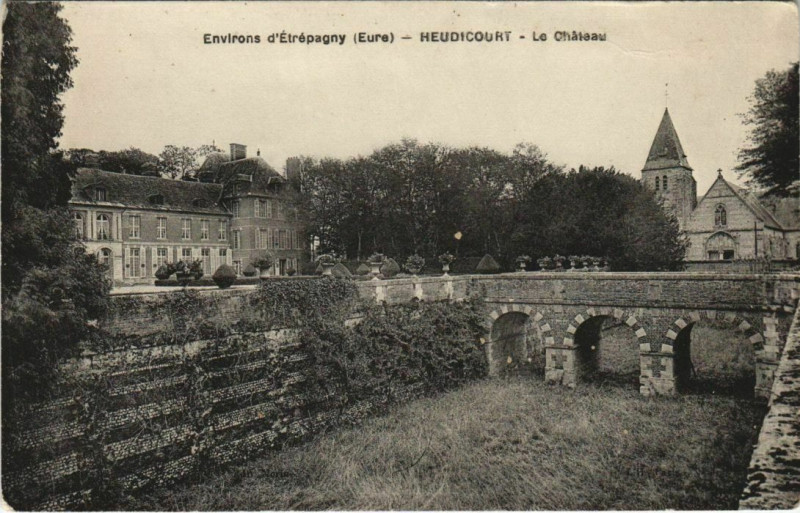 Carte postale ancienne Heudicourt Le Chateau à Heudicourt