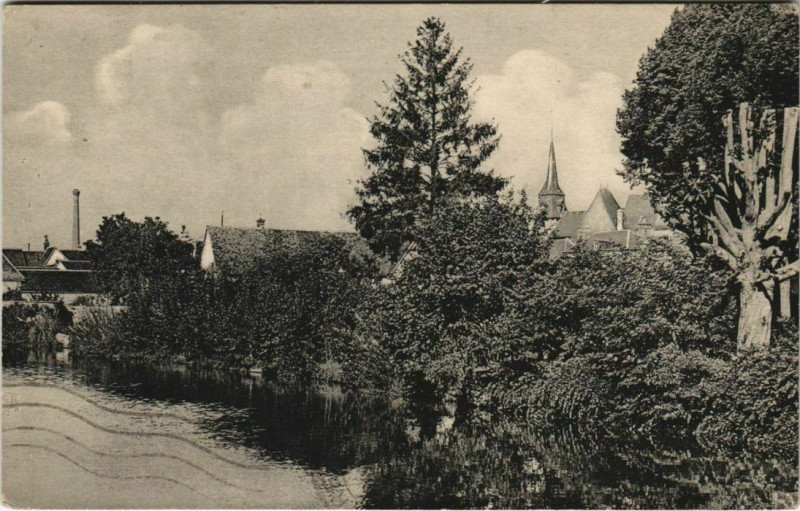 Carte postale ancienne Nonancourt Bords de l'Avre à Nonancourt