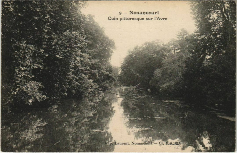 Carte postale ancienne Nonancourt Coin Pittoresque sur l'Avre à Nonancourt