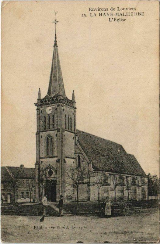 Carte postale ancienne La Haye-Malherbe L'Eglise à La Haye-Malherbe