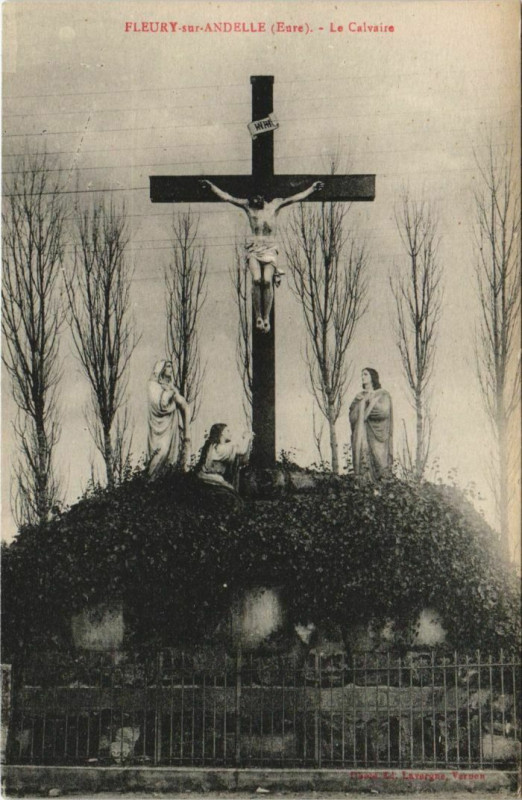 Carte postale ancienne Fleury-la-Foret Le Calvaire