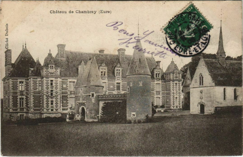Carte postale ancienne Chateau de Chambray à Bray