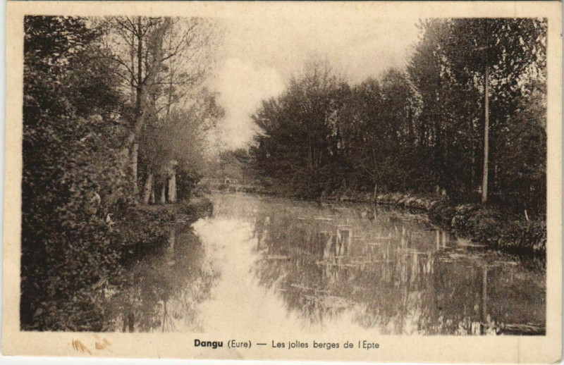 Carte postale ancienne Dangu Les Jolies Berges de l'Epte à Dangu