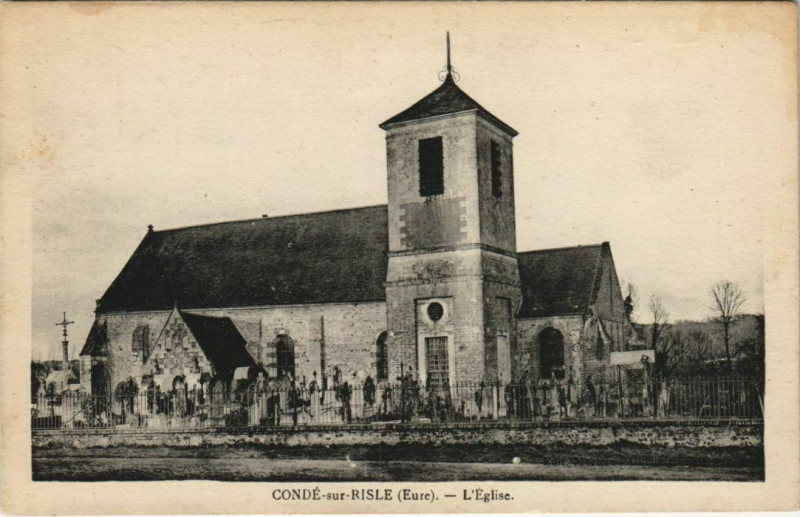 Carte postale ancienne Conde-sur-Risle L'Eglise