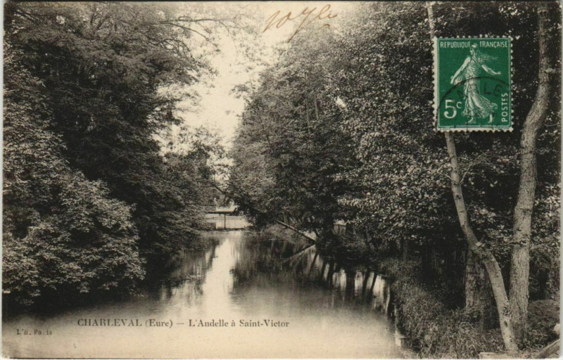 Carte postale ancienne Charleval L'Andelle a Saint-Victor à Charleval