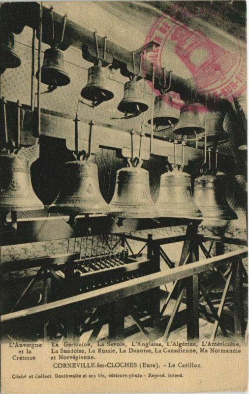 Carte postale ancienne Corneville-les-Cloches Le Carillon